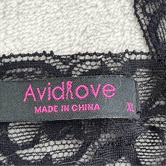 Avid Love Black & Purple Lace Teddy - Picture 3 of 4